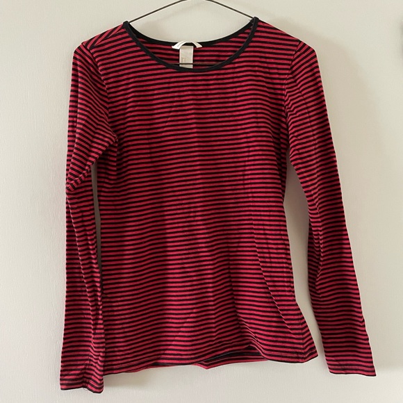 Black and red striped H&M Long Sleeve Shirt - Picture 1 of 4